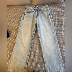 Zara Light Blue Straight Leg Jeans